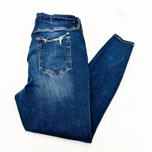 Good American Good Waist Blue309 GW067T Dark Wash Denim Jeans Size 20 - Picture 8 of 8